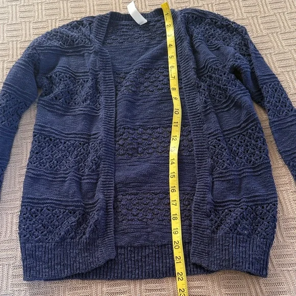 100% Cotton Navy Blue Women's Sweater - Picture 5 of 6